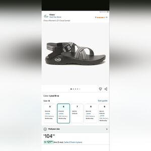 Chaco Kids Black and White Sandals